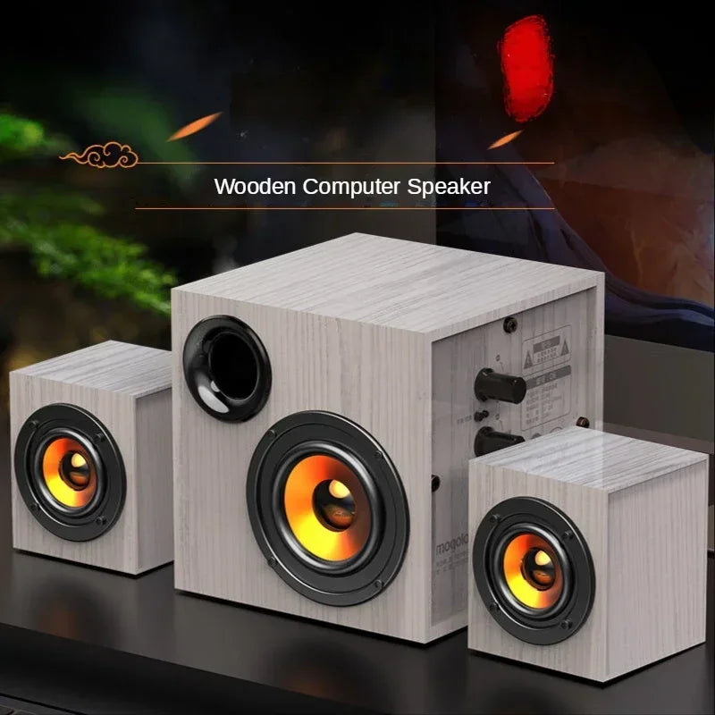 Computer Audio Full Set of Wired Outside The Loudspeaker Active Living Room Heavy Subwoofer Large Volume Professional Zpaxo
