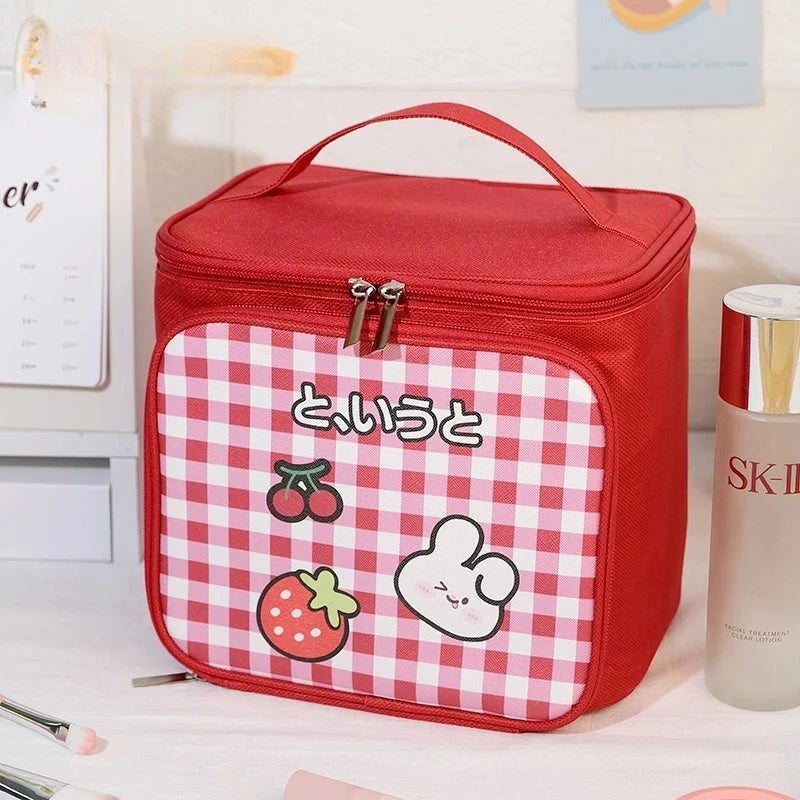 Cute Cartoon Makeup Bag Large Capacity Toiletry Organizer Travel
