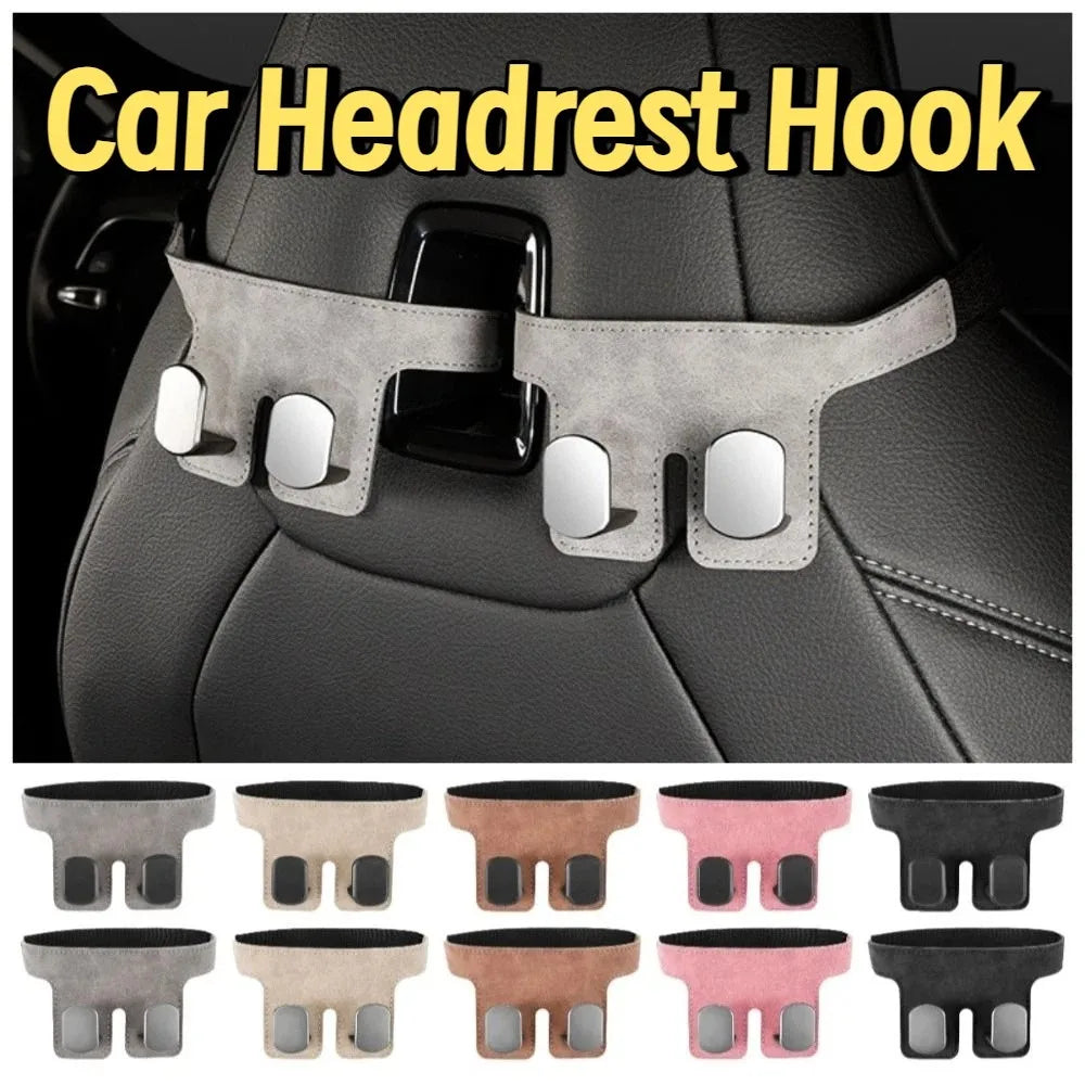 Load-bearing Car Headrest Hook Wear-resistant Double Backseat Hanger Zpaxo