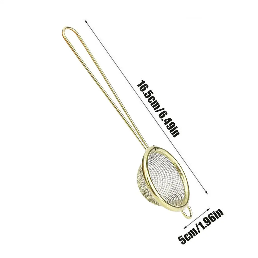 Fine Mesh Strainer – Stainless Steel Matcha & Tea Sifter Fine Mesh Strainer Zpaxo Gold