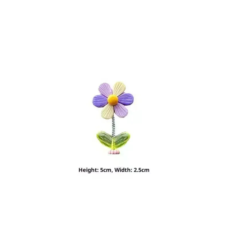 Swing Motion Car Dashboard Chrysanthemum Pendant | Resin Decor