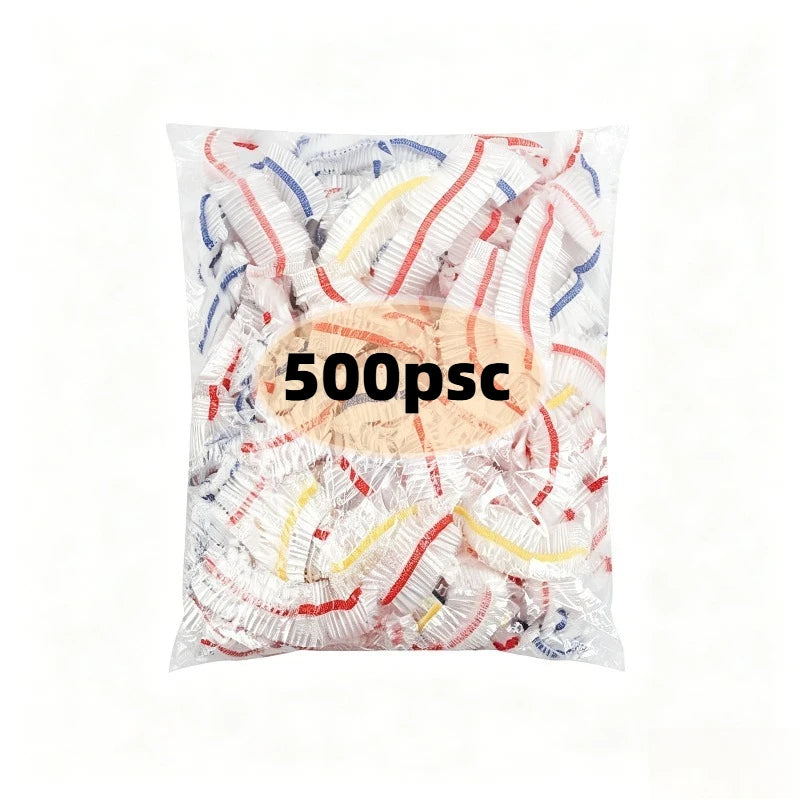 Cling Film Cover Cling Bag Elastic Mouth Household Cling Film Cling Cover Colorful Disposable Cling Cover Food Zpaxo 500 PCS
