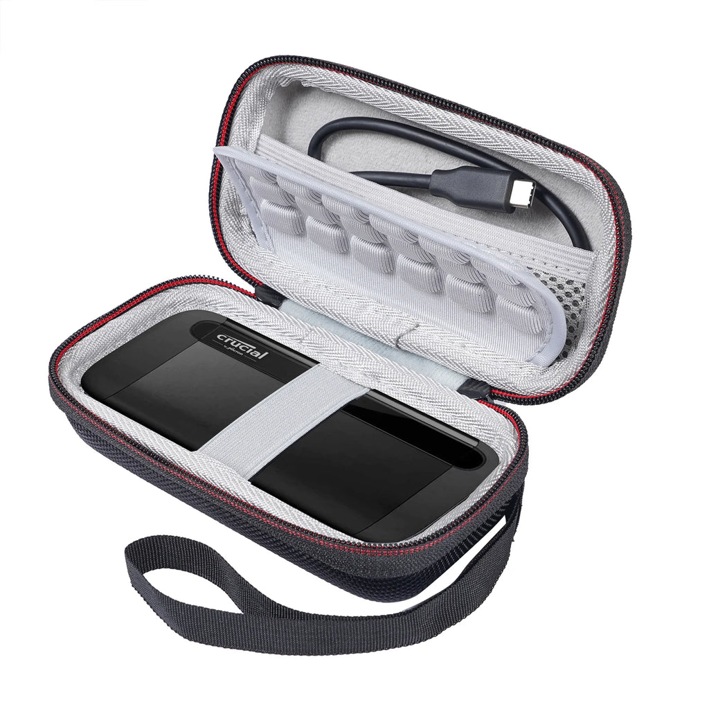 Hard Protective Carry Case Portable SSD External Solid State Drives Zpaxo black