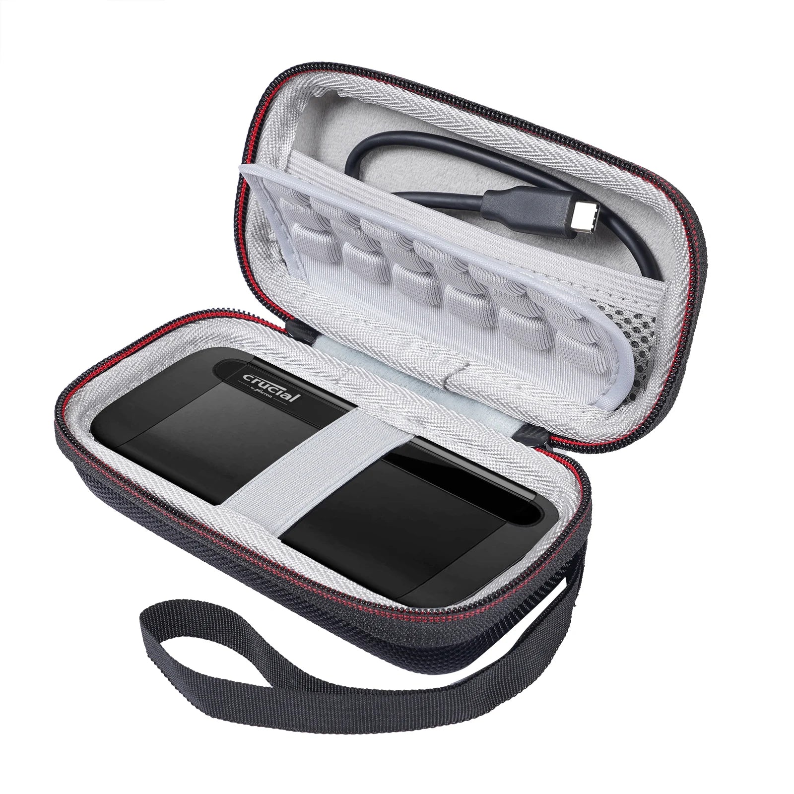 Hard Protective Carry Case Portable SSD External Solid State Drives Zpaxo black