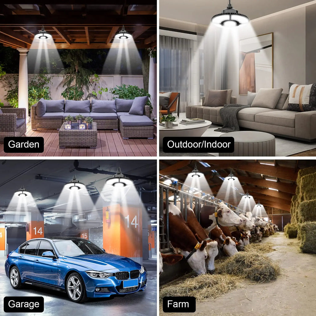 Double Head Solar Shed Lights 1000LM Dimmable 272LED Indoor Pendant Zpaxo