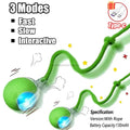 Cat Interactive Ball Toy Automatic Rolling Ball Faux Tail Rechargeable Pet Electric Toy Dog Cat Training Imitate Mouse Products Zpaxo 2PCS-Green