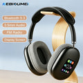 KEBIDUMEI Bluetooth 5 3 Headphones LCD Screen Noise Cancellation