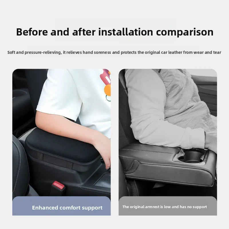 Universal Plush Car Armrest Pad – Soft Console Heightening Cover