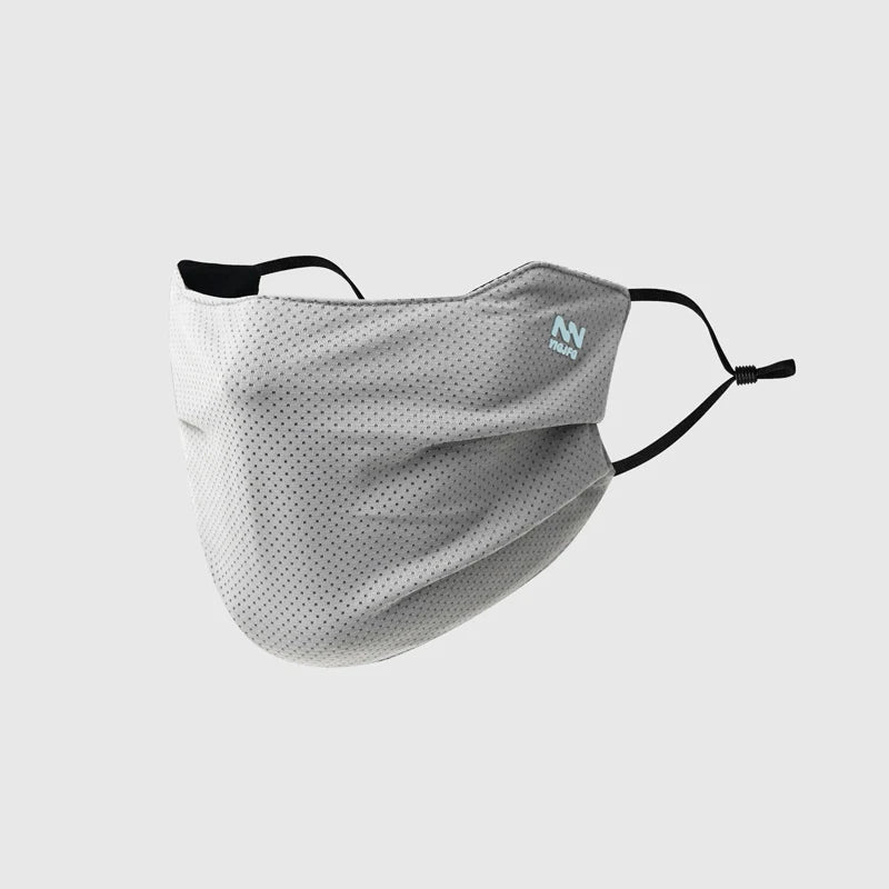 ▶1Pc Sun Protection Face Mask For Men Reusable Breathable UV Face Shield Solid Color Washable Face Mask Summer Cycling Face Mask Zpaxo Light gray