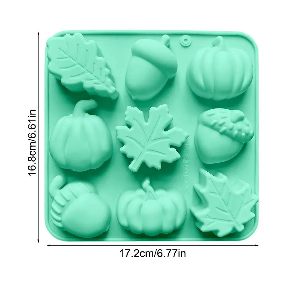 Pumpkin Silicone Mold – Autumn Baking, Resin & Candle Craft Silicone Craft Mold Zpaxo Green