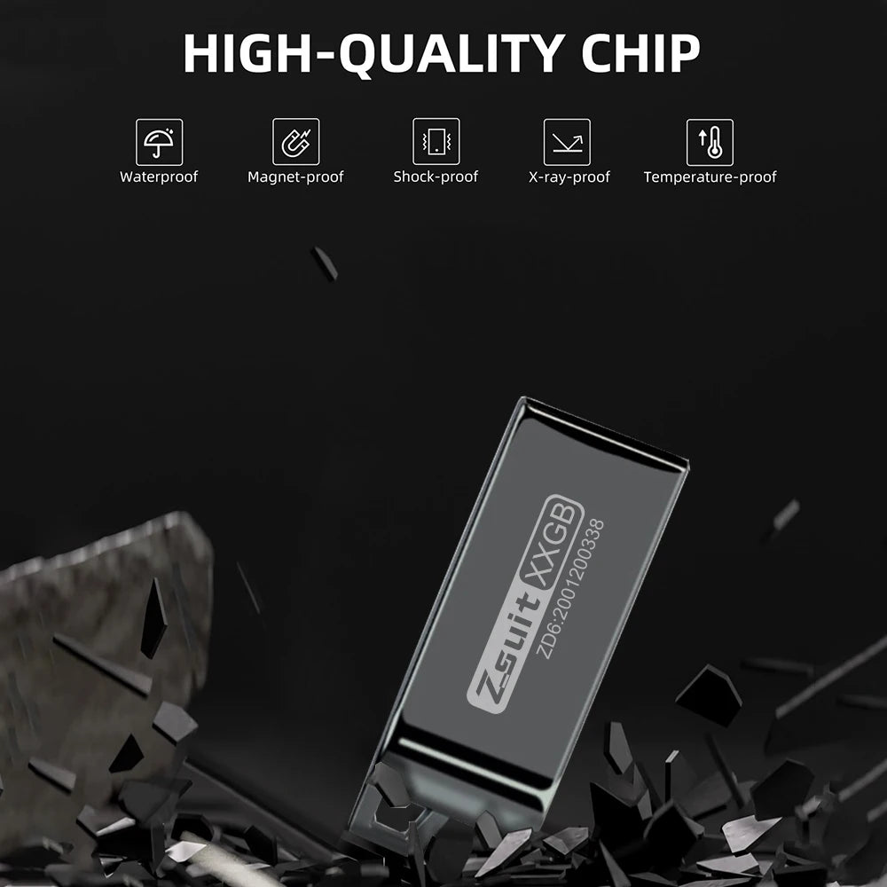 ZSUIT CXFK 3.0 Metal USB Flash Drive 64GB Pen Drive 4GB 8GB 16GB U Disk 32GB Memory Stick 128GB USB Storage Stick Custom LOGO Zpaxo