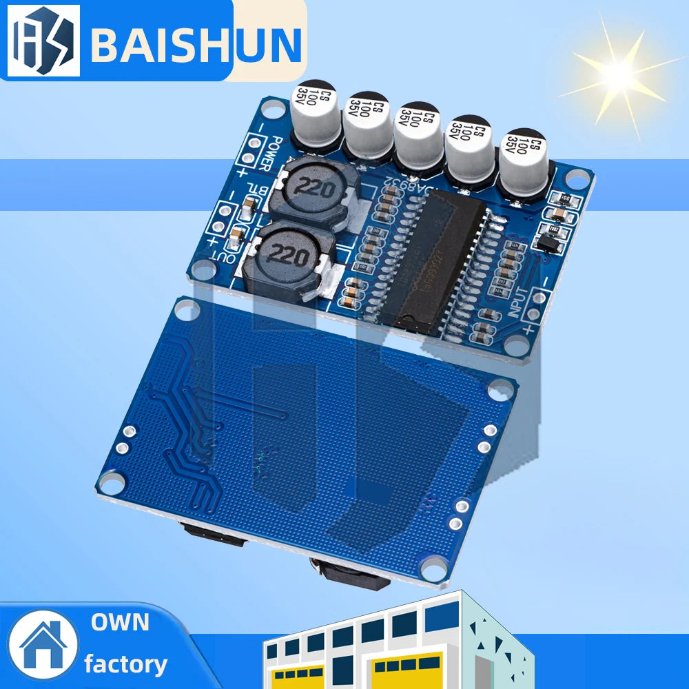 1pcs Digital power amplifier board module 35w mono amplifier module High-power TDA8932 low power consumption Zpaxo