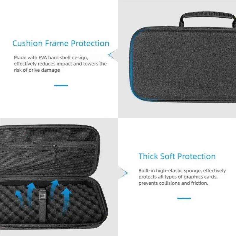 652F Storage Box Graphics Card Travel Carrying Bag Hard Case RTX4060 Zpaxo