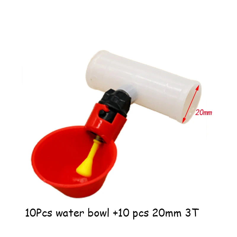 Automatic Chicken Quail Drinker Bowl Bird Water Cups Straight Pipe