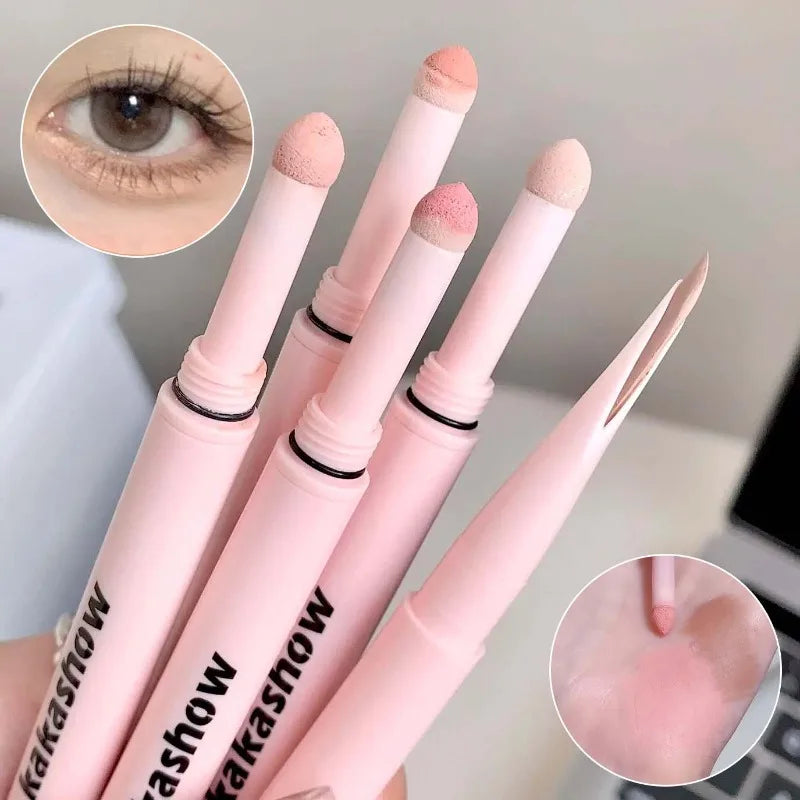 Double-end Lying Silkworm Eyeliner Shadow Highlight Glitter Matte
