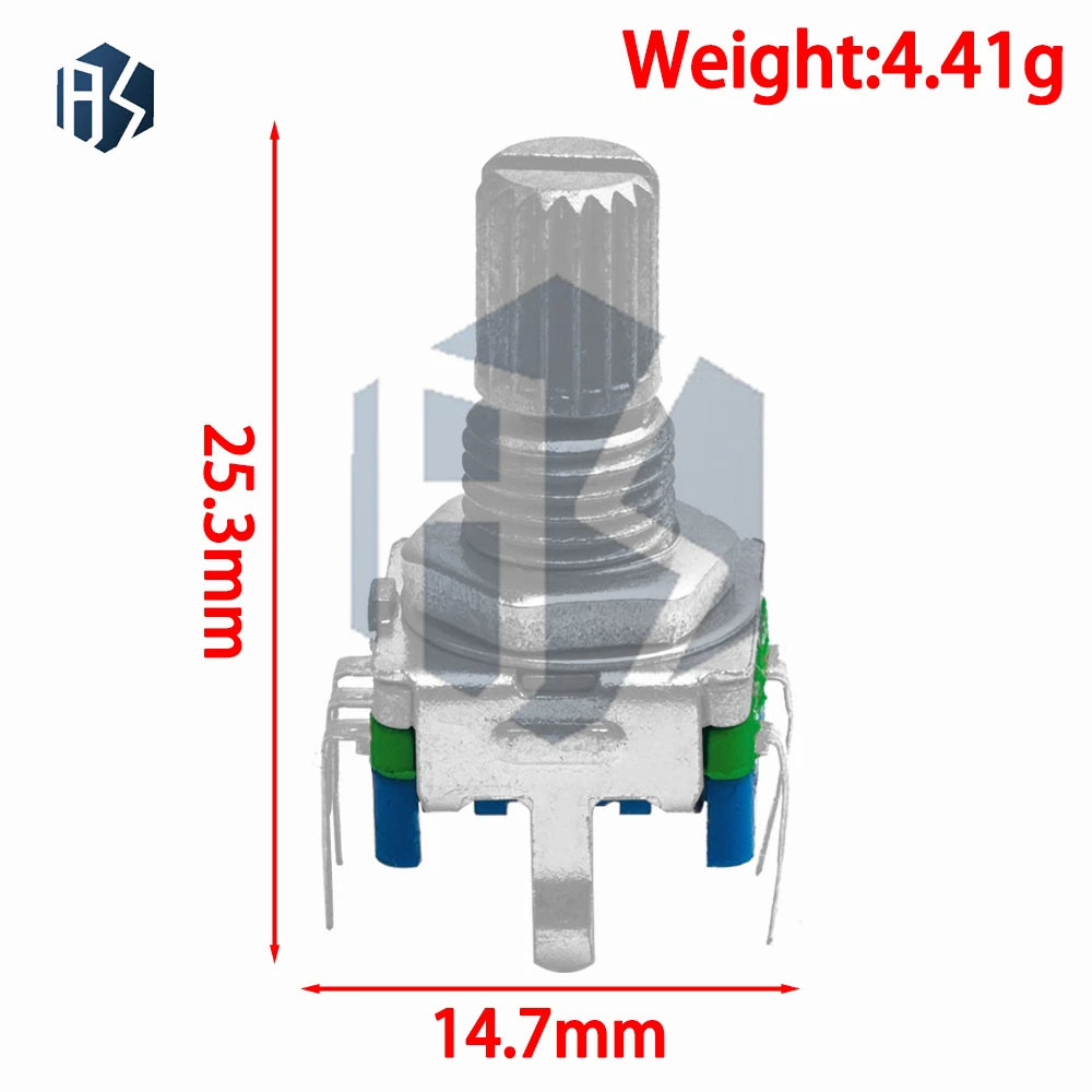 Rotary Encoder Coded Switch EC11 Audio Digital Potentiometer Five-pin Zpaxo