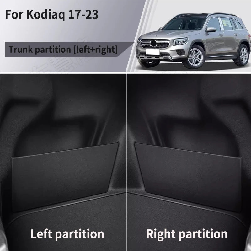 Suitable For SKODA Kodiaq Octavia Kamiq Karoq Superb Rapid Leling Trunk Partition Interior Decoration Storage and Storage Box Zpaxo For Kodiaq 17-23