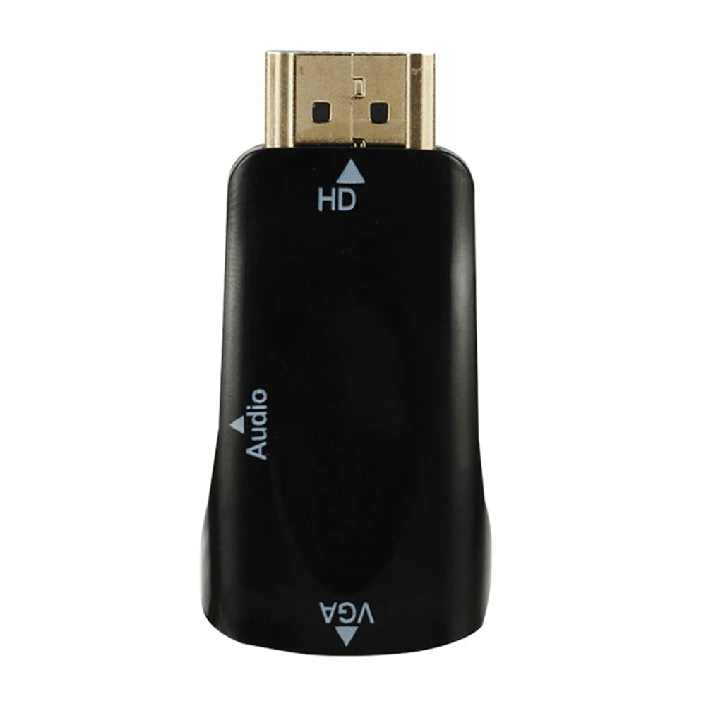 HD 1080P HDMI-compatible VGA Cable Converter Adapter Jack Audio Zpaxo