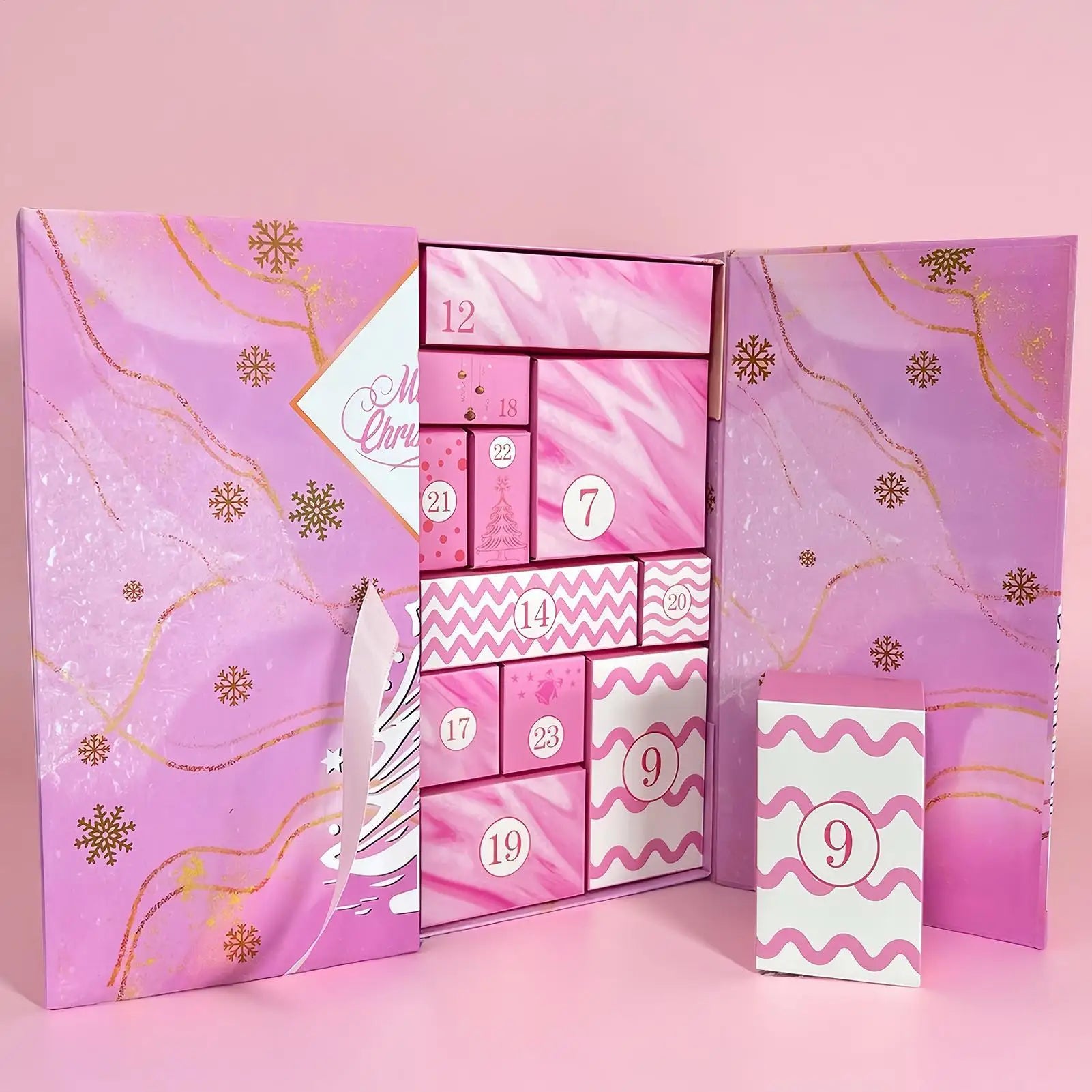 Reusable Calendar Advent 24-Grid Christmas Countdown Refillable
