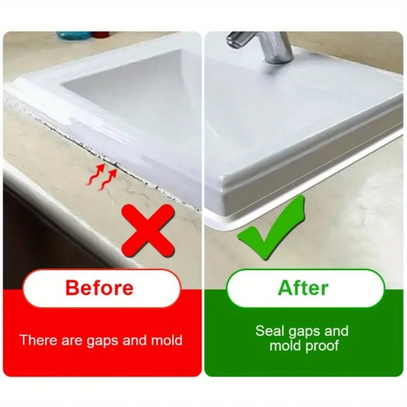 Self-Adhesive Bathroom Tape Waterproof Sealing Kitchen Joint Cover Tape PVC Sealing Tape for Shower Sink Pool Repair Accessories Zpaxo