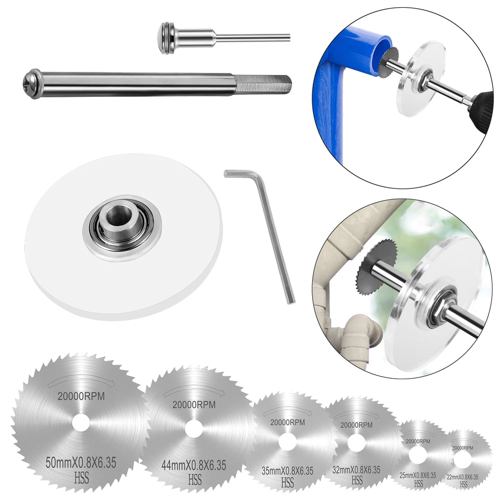 22-50 mm Circular Saw Blade Set & Pipe Cutting Positioner ABS Pipe Cutting Disc High Speed Steel Inside Plumbing Repairing Tools Zpaxo