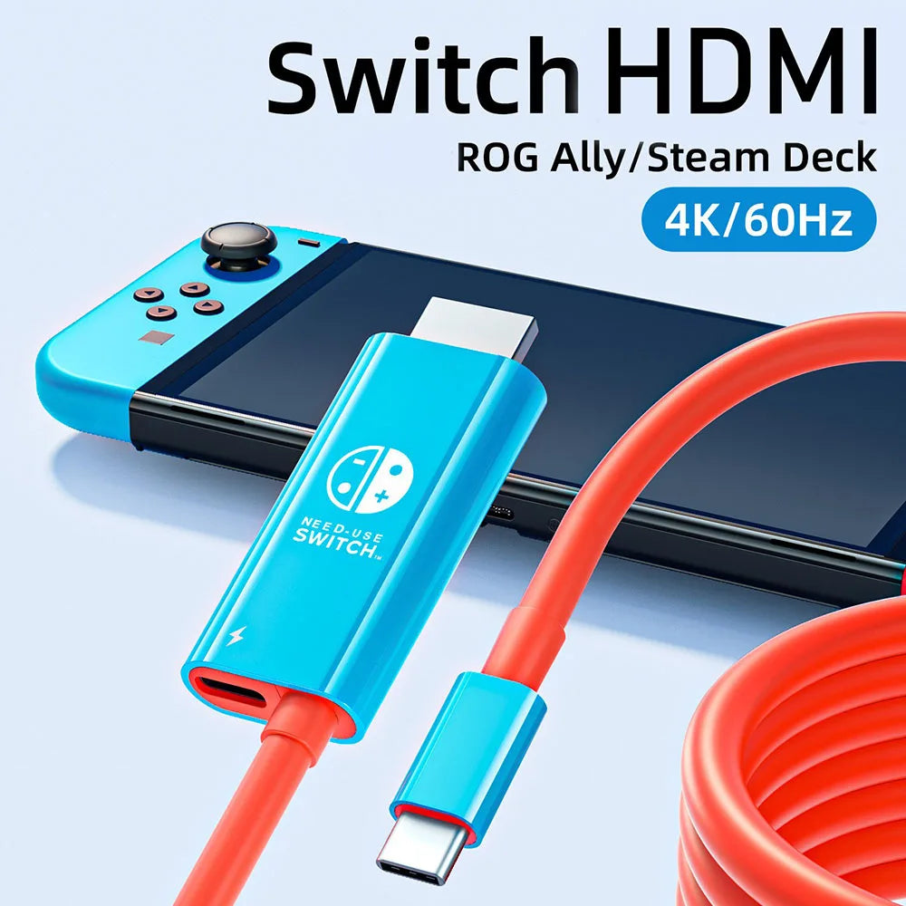 Projection 2M Screen Cable Switch 2 Host HD HDMI ROG ALLY Universal