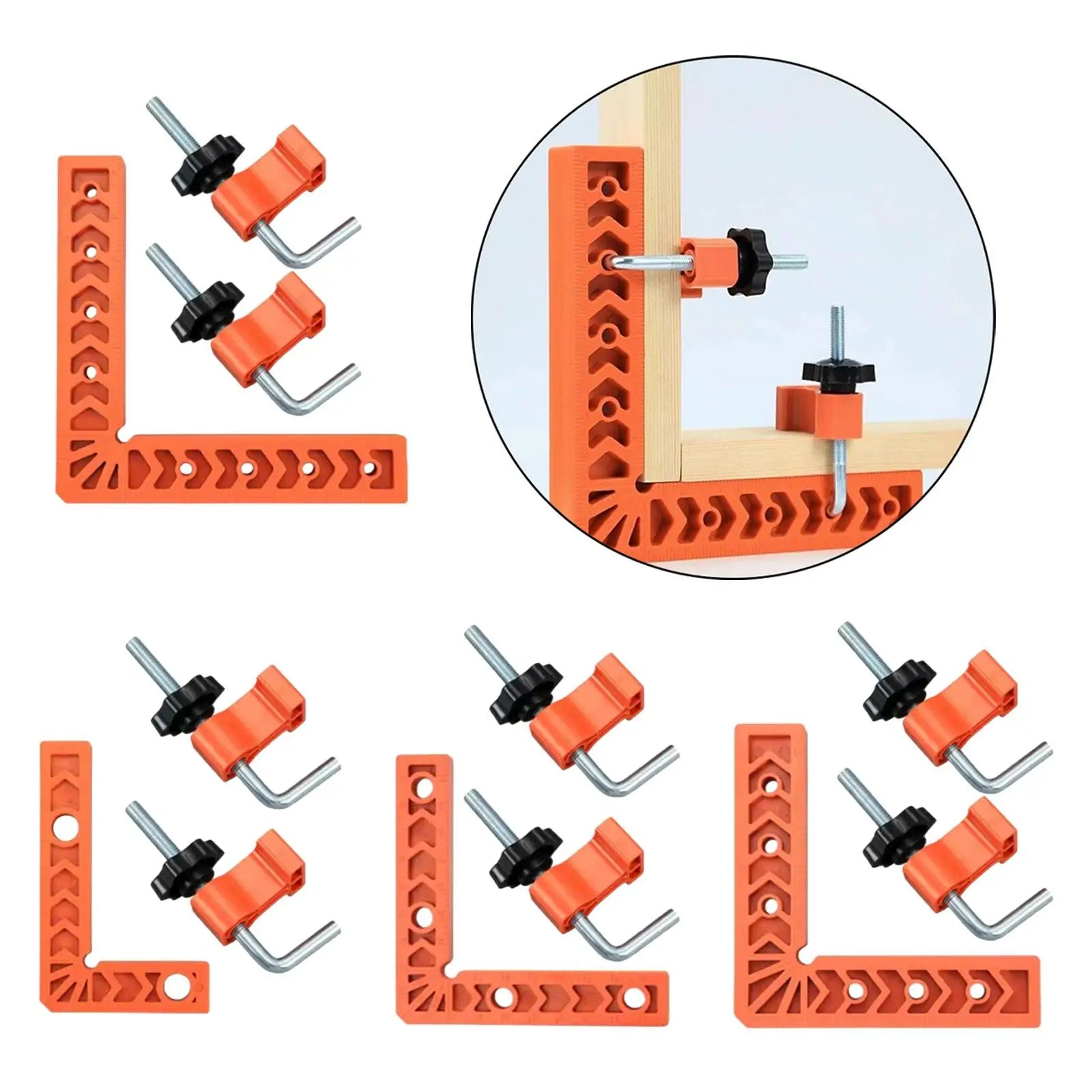 90 Degree Corner Clamp Positioning Square L Type Clamping Square Carpentry Squares for Woodworking Drawers Boxes Cabinets Frames Zpaxo