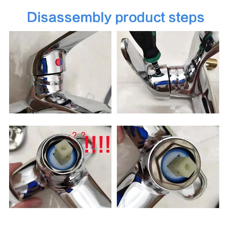 Bathroom Replacement Faucet Handle Chrome Plated Taps Accessories Zpaxo