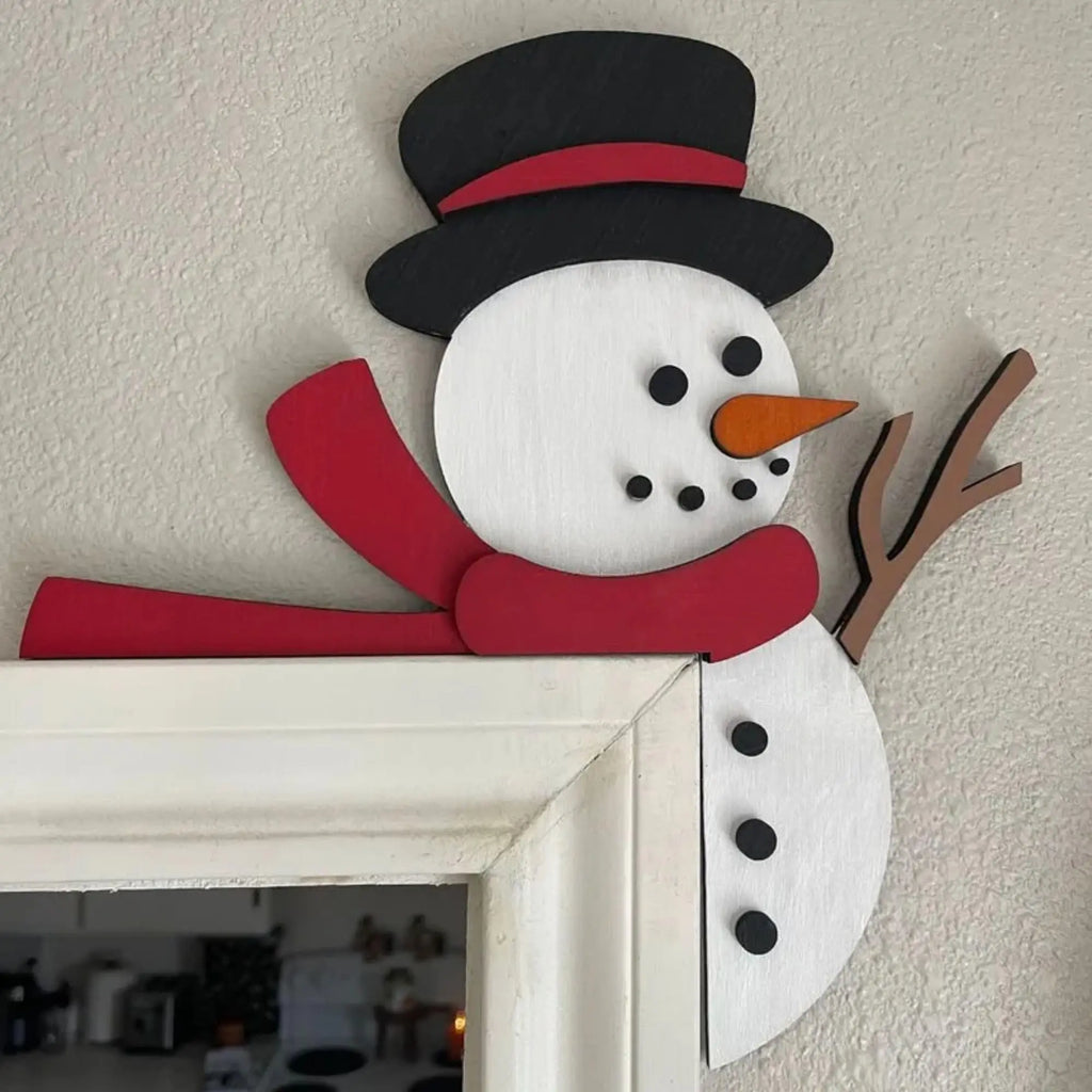 Santa Claus Wooden Christmas Door Corner Decoration | DIY Decor