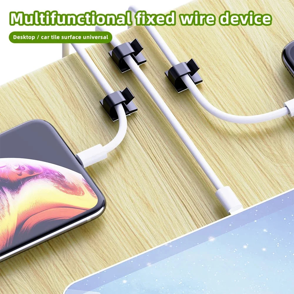 50-Pack Cable Organizer Clips – Wall Mount Cord Holder & Winder Cable Organizer Clips Zpaxo