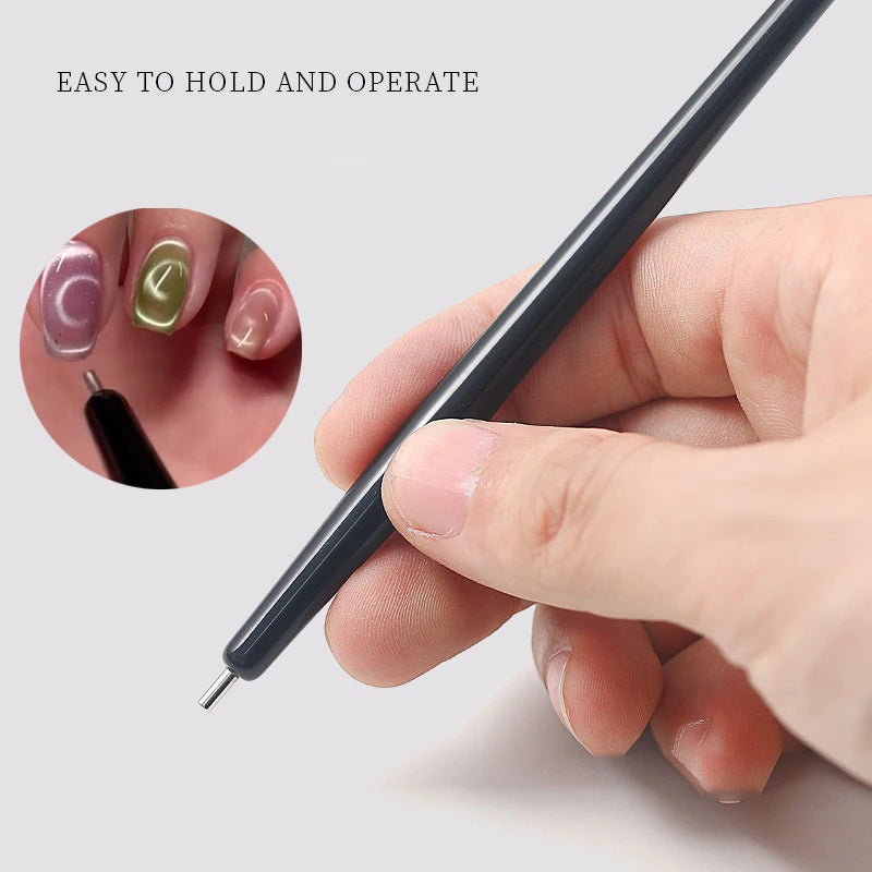 3D Lollipop Vortex Cat Eye Nail Magnetic Pen Suck Rainbow Halo Magnet
