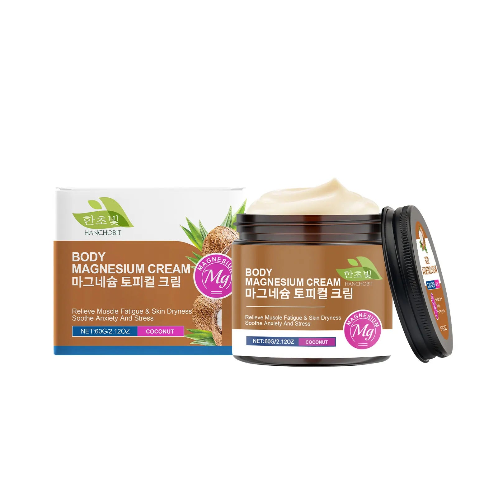Magnesium Energy Body Cream – Coconut Moisturizer | 60g Body Moisturizer Cream Zpaxo 60g