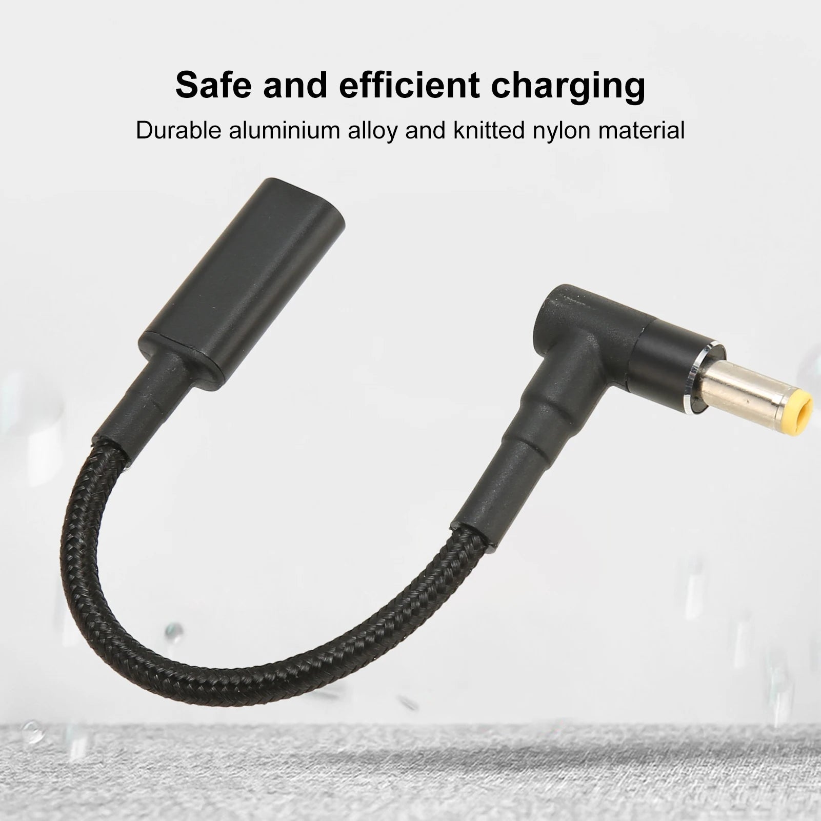 Type C PD Power Adapter USB C to DC 5.5x2.5mm Adapter Nylon Knitted 100W Dual Chip Safe USB C Female to Male Adapter for Laptop Zpaxo