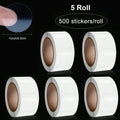 500Pcs/Roll 1 Inch Round Dot Sealing Stickers Transparent Gift Packaging Envelope Sealer Retail Package Labels Self Adhesive Zpaxo 5 Roll