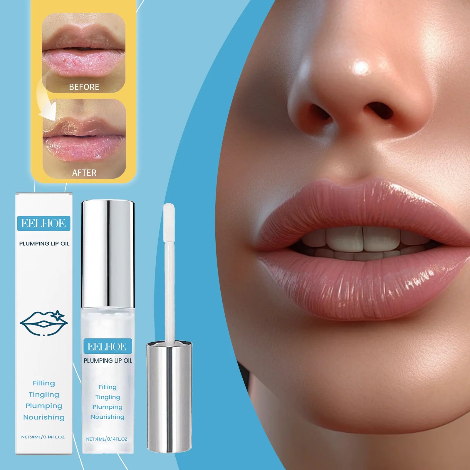 Fast Volumising Lip Plumper Serum Sexy Lip Oil Gloss Increase Lip Elasticity Reduce Fine Lines Brighten Moisturizing Lip Care Zpaxo 4ml