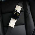 CM1pc Black Car Pillow Cat Plush Shoulder Seat Belt Cover Cute Animal