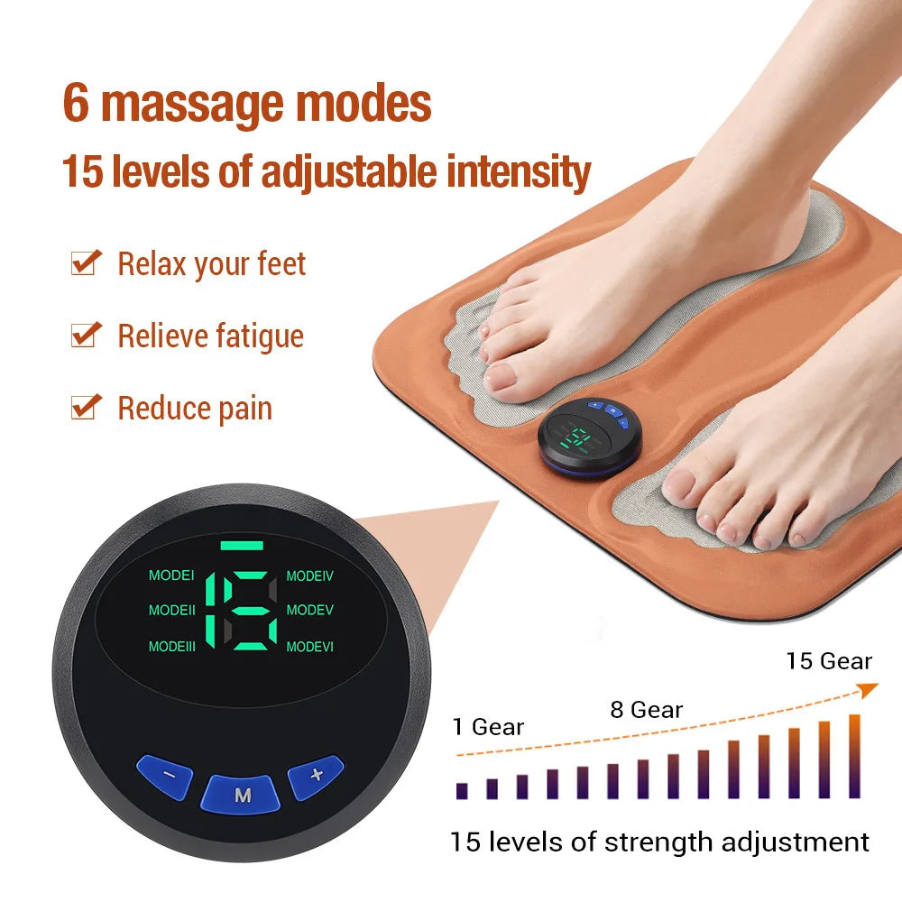 Intelligent home foot pad pulse meridian foot pad micro current foot sole massager acupoint foot therapy machine Zpaxo