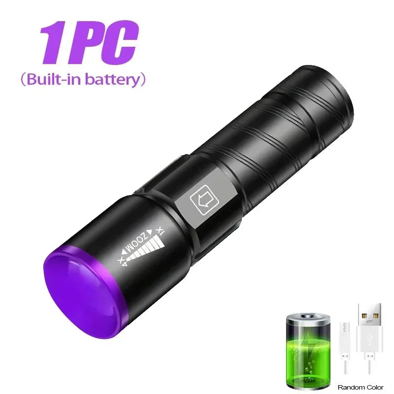 395nm UV Flashlight – Zoomable LED Black Light Torch