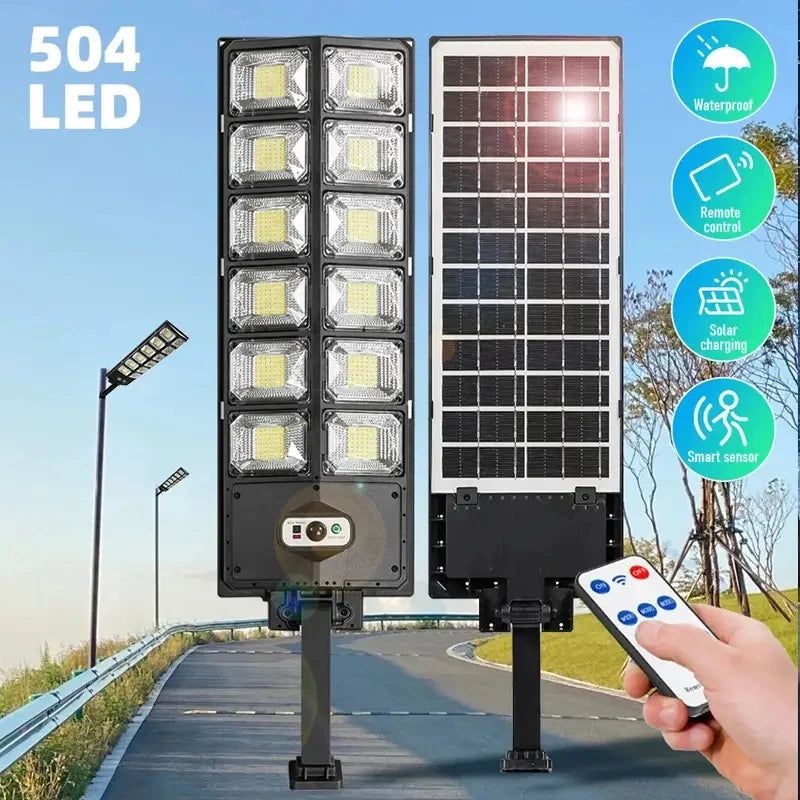 20000LM Solar Outdoor Light – Motion Sensor & Remote Control