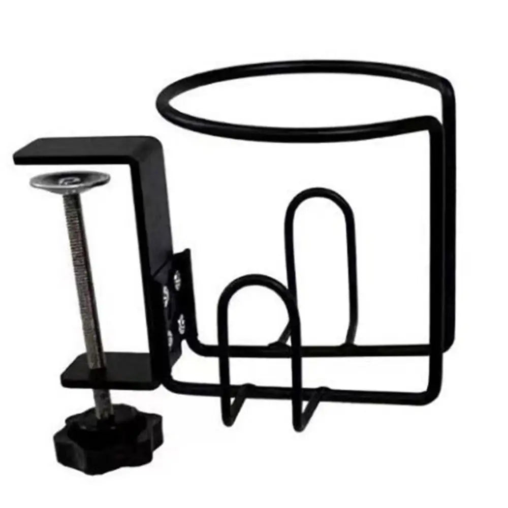 Horizontal Vertical Mount Clip on Table Cup Holder Universal Metal Frame Desk Drinks Bracket Convenient Securely Attach Zpaxo
