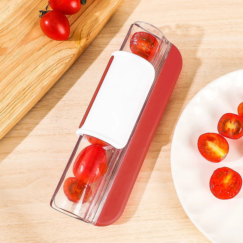 Grape & Tomato Slicer – Stainless Blade Fruit Cutter Tool Fruit Slicer Zpaxo