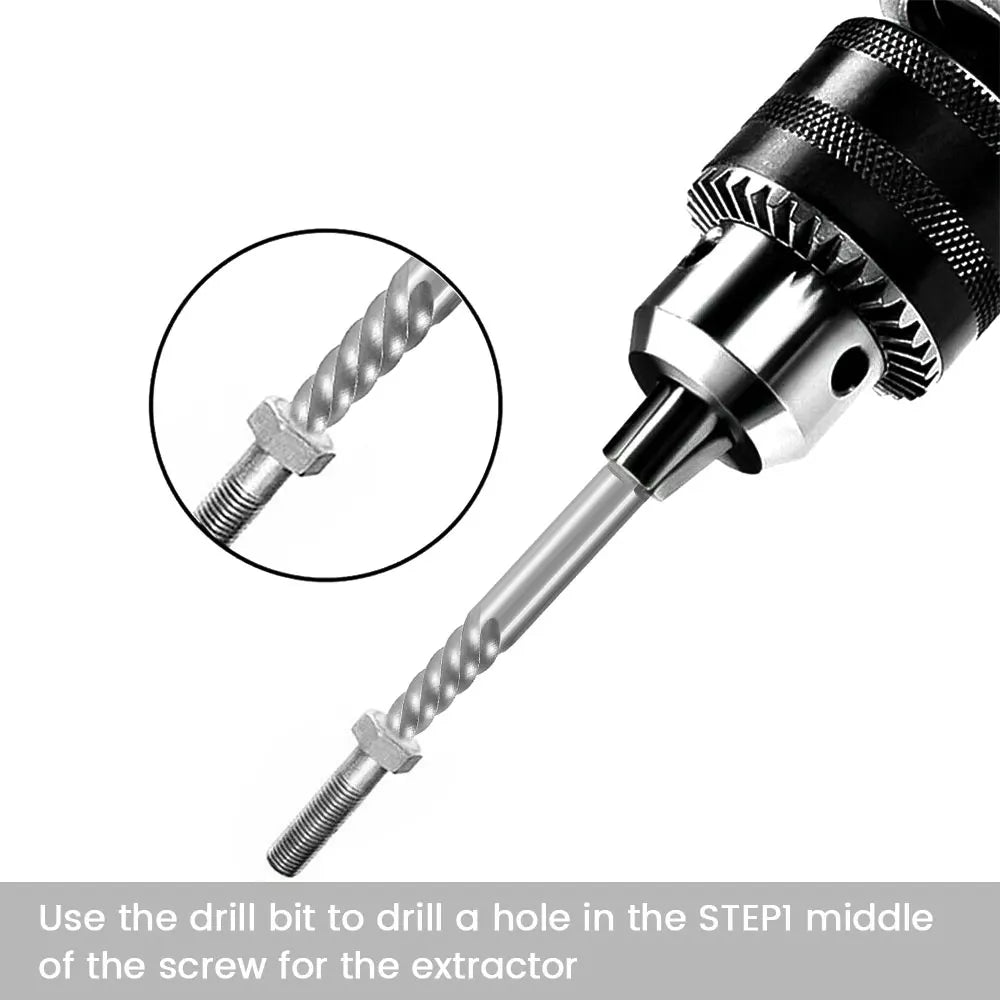 10pcs Drill Bit Set Cobalt Left Hand Accessories Broken Bolt Damaged Screw Extractor Set Metal Case Quality Perforator Tools Zpaxo