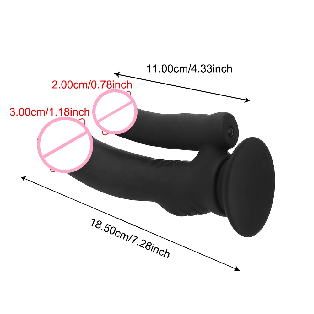 Lesbian Dildo Butt Plug Sex Toys Women Vagina Clitoris Massager