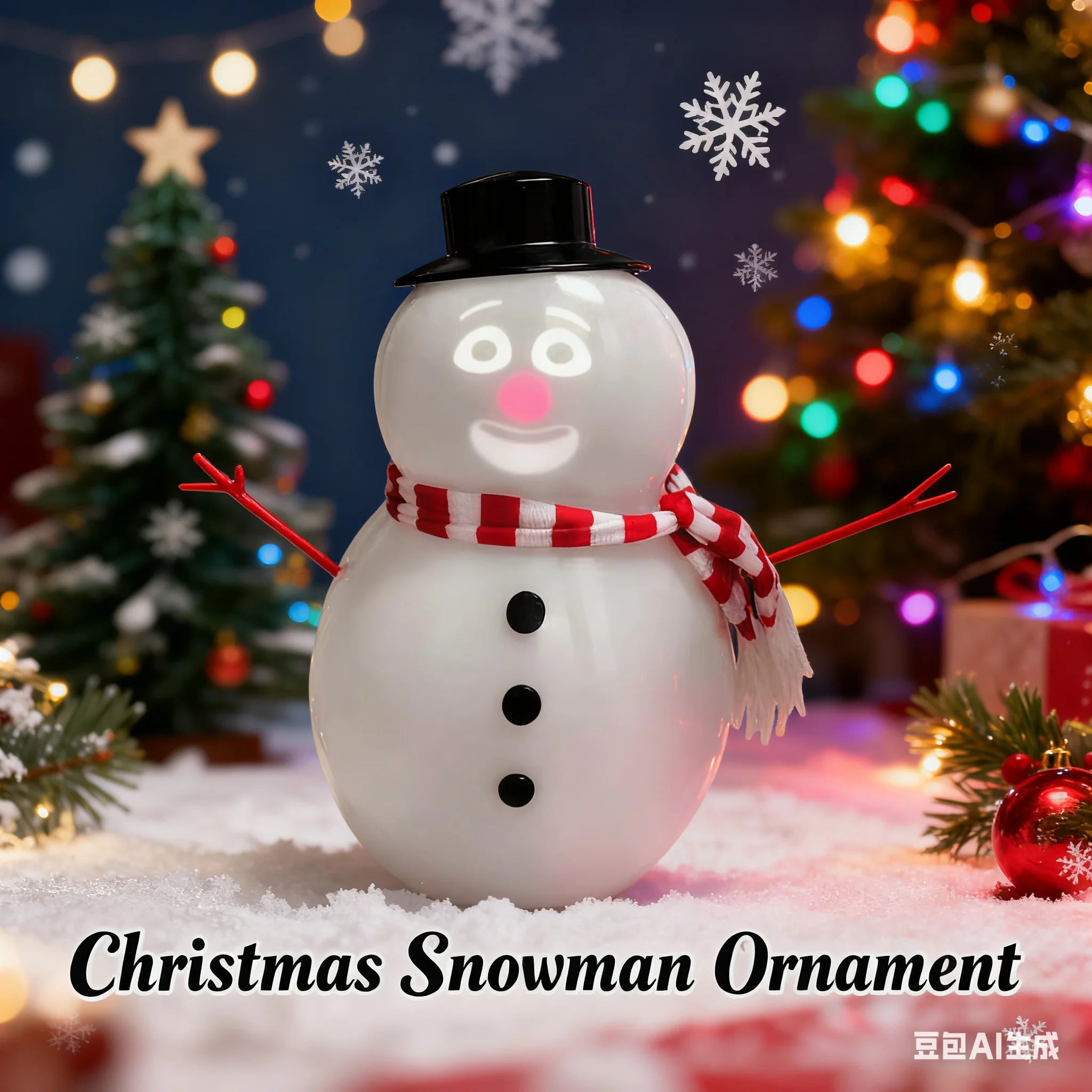 Creative Winking Snowman Statue Built-In Projector Speaker Singing Interactive Xmas Sculpture Cute Animated Snowman Ornaments Zpaxo
