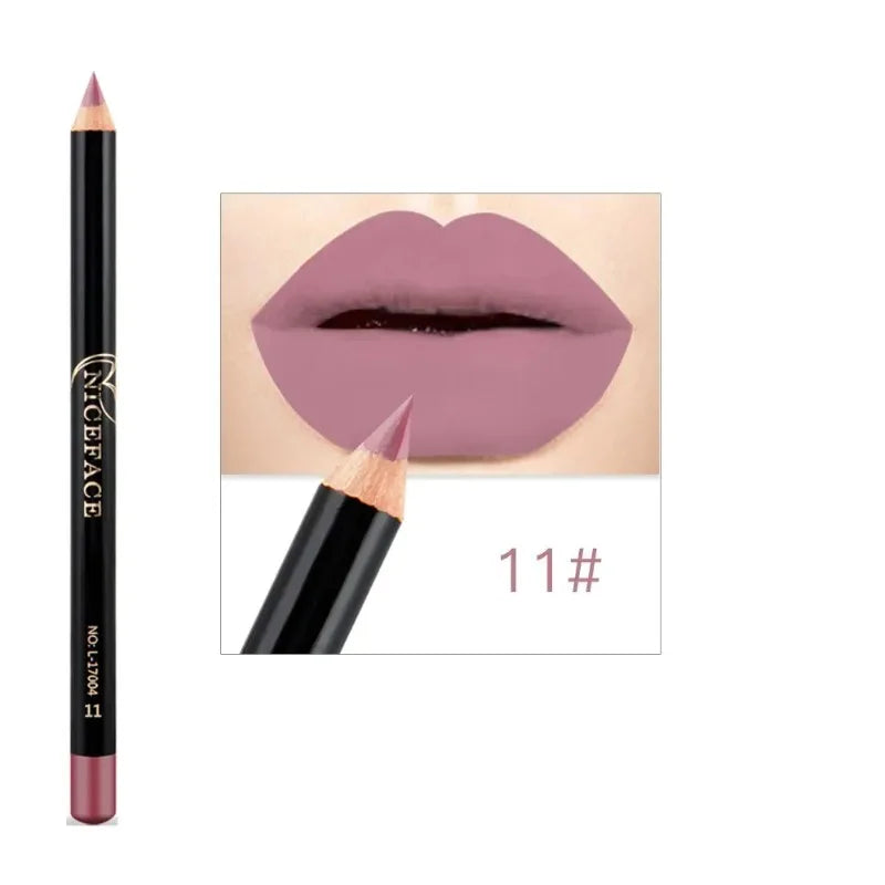 12 Colors Waterproof Lip Liner Nude Matte Brown Lipstick Pencil Zpaxo 11-1PC