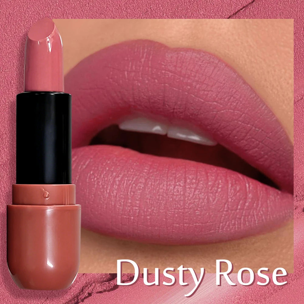 High Pigment Velvet Lipstick, Waterproof Matte Lip Color, Soft Blur Finish, Non Sticky Long Wear Makeup Zpaxo