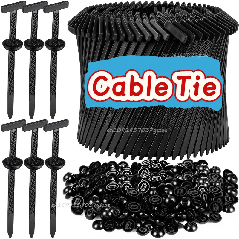 Universal Zipper Clips Car Nylon Cable Tie Buckles Heavy Duty Self-Locking Zip Ties Holder Fasteners Car UV Resistant Ties Zpaxo