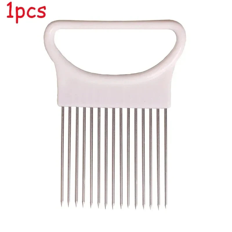 Stainless Steel Onion Holder Slicer Fork – Vegetable & Tomato