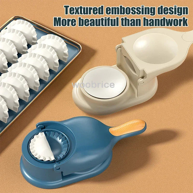 2 In1 Dumpling Maker DIY Kit Wrapper Presser Manual Labor-Saving Ravioli Empanadas Dough Skin Molder Machine Kitchen Gadgets Zpaxo