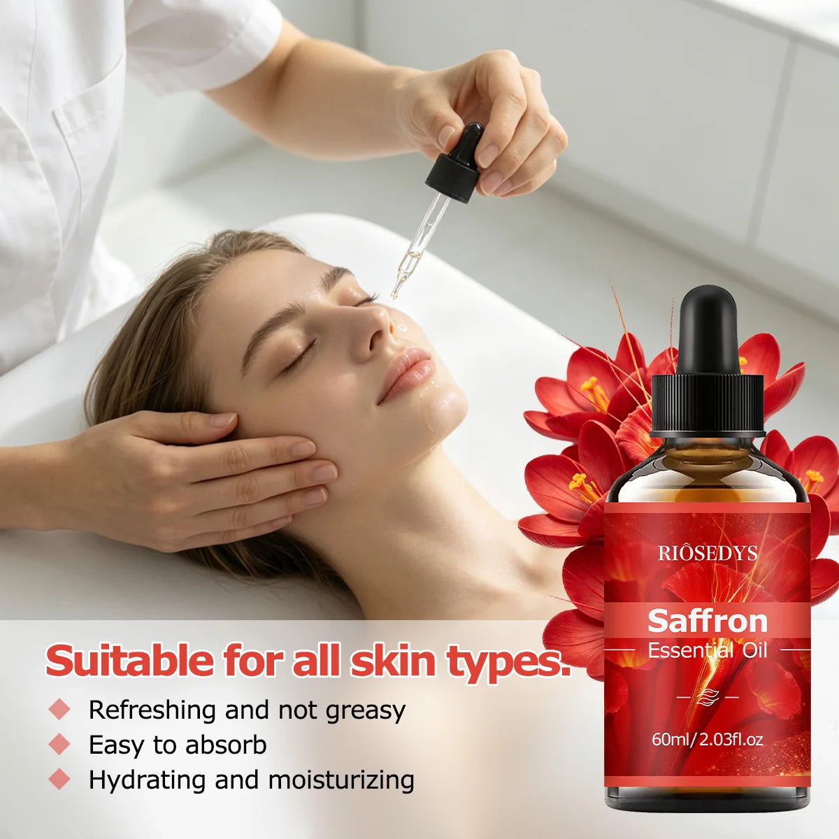 SAFFRON Essential Oil Has Deep Nourishing Moisturizing Effects Making Zpaxo